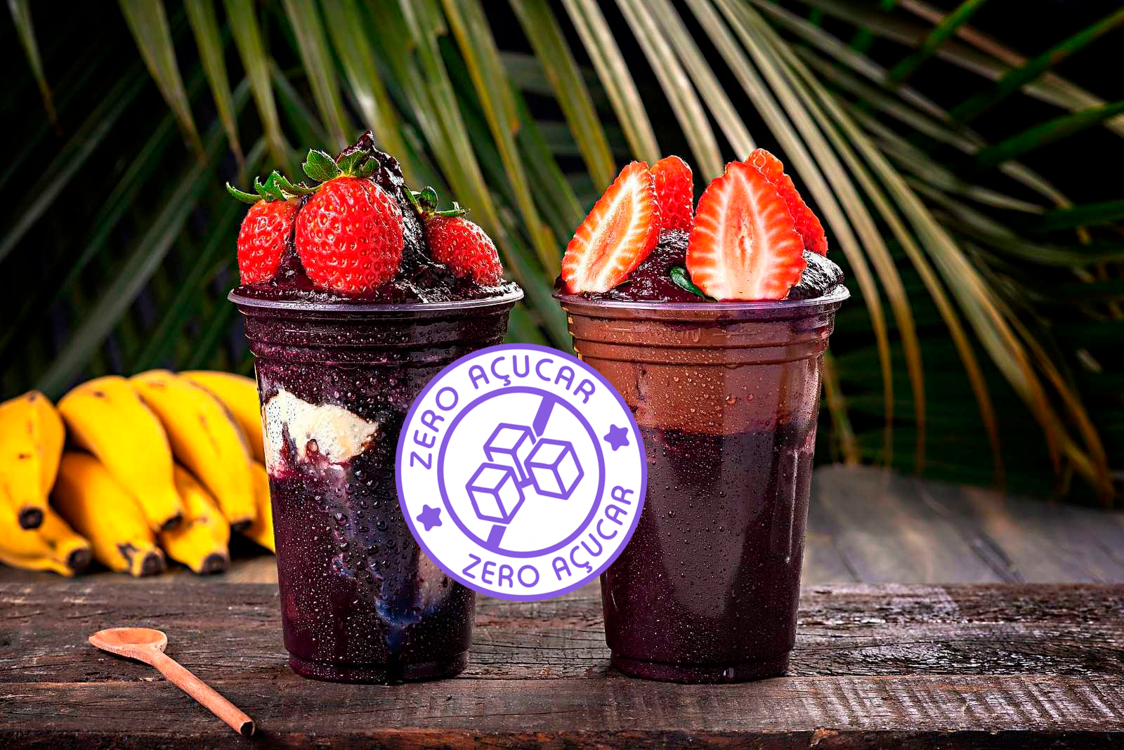 2 Copos Açaí 300ml ZERO